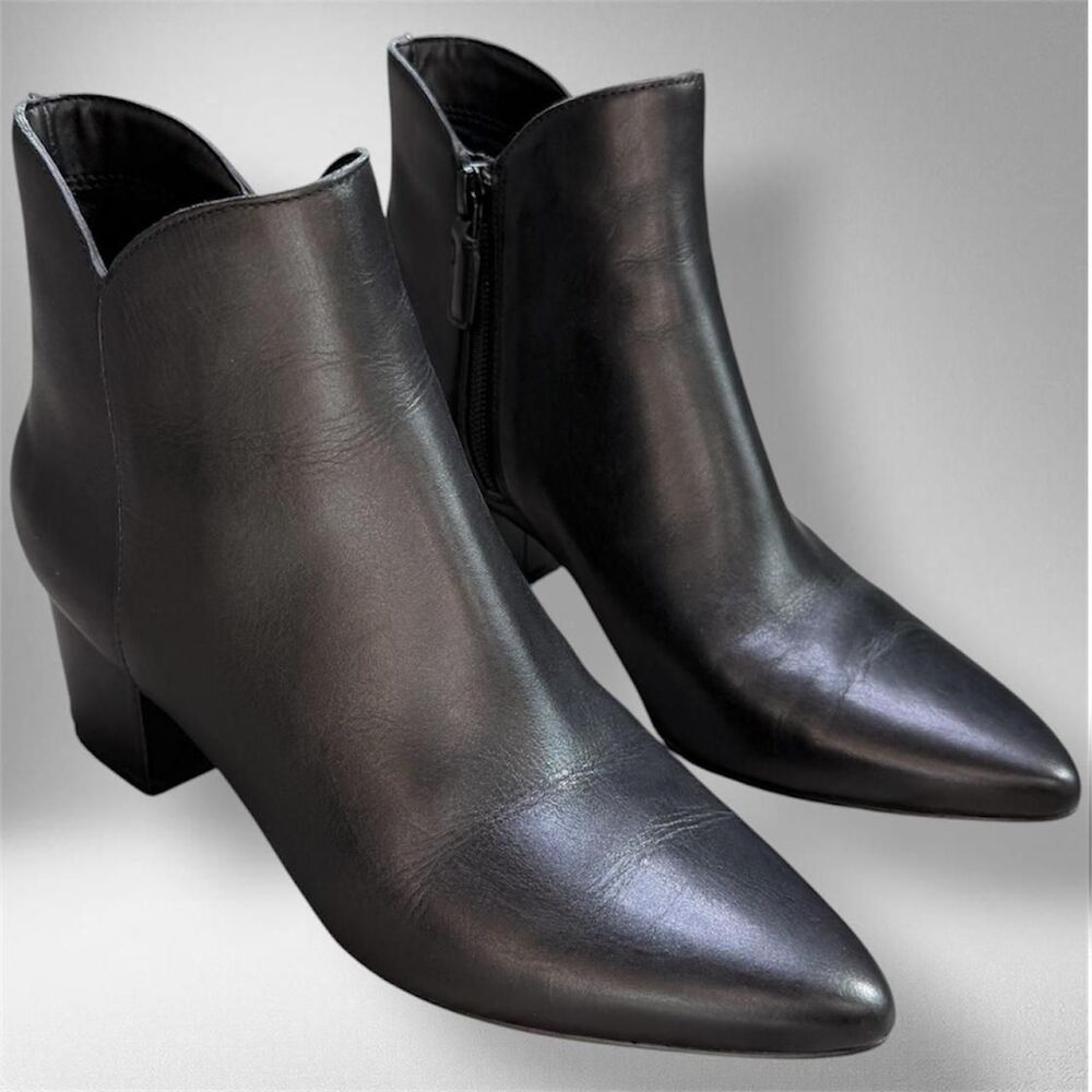 Cole Haan Elyse Black Leather Ankle Booties – Women’s Size 8B